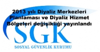 2013 yılı Diyaliz Merkezleri Planlaması ve Diyaliz Hizmet Bölgeleri değişikliği yayınlandı